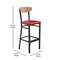 Flash Furniture Red Vinyl Barstool with Natural Wood Back, 2PK 2-XU-DG6V6RDV-NAT-GG - alternate 9